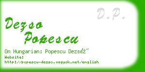 dezso popescu business card